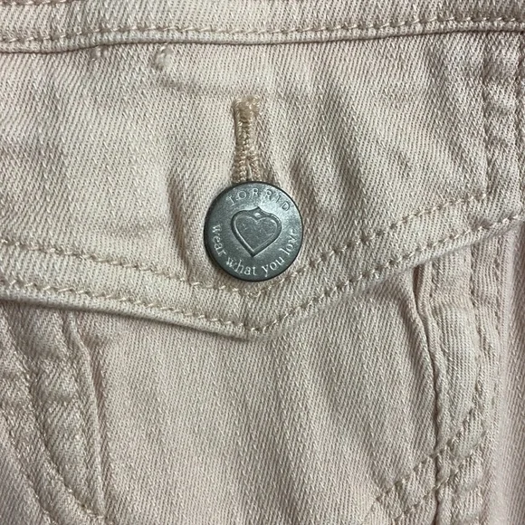 Torrid Light Pink Denim Jacket Size 3 - Picture 3 of 5